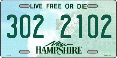 NH license plate 3022102