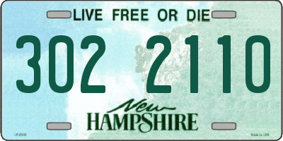NH license plate 3022110