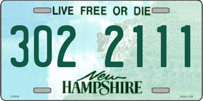 NH license plate 3022111