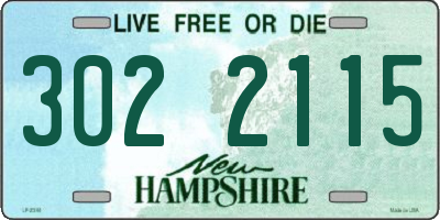 NH license plate 3022115