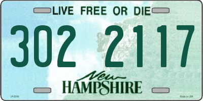 NH license plate 3022117
