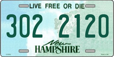 NH license plate 3022120