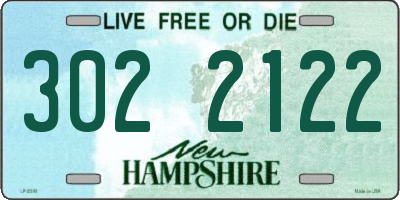 NH license plate 3022122
