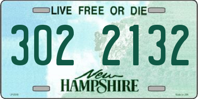 NH license plate 3022132