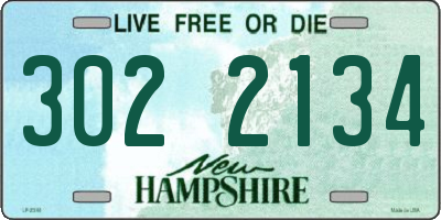 NH license plate 3022134