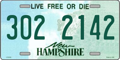 NH license plate 3022142