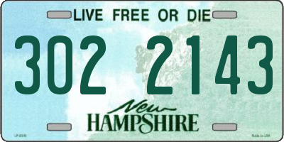 NH license plate 3022143