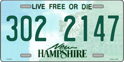 NH license plate 3022147