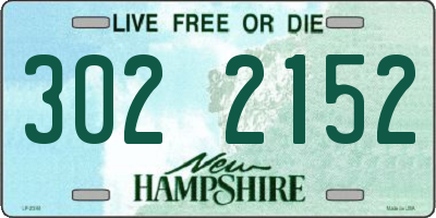 NH license plate 3022152