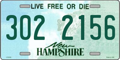 NH license plate 3022156