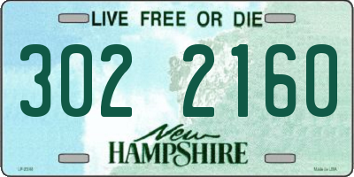 NH license plate 3022160