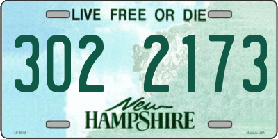 NH license plate 3022173
