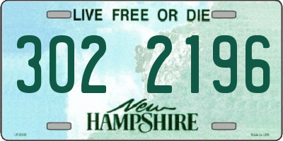 NH license plate 3022196