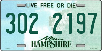 NH license plate 3022197