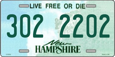 NH license plate 3022202