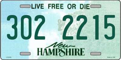 NH license plate 3022215