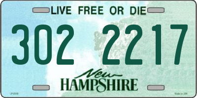 NH license plate 3022217