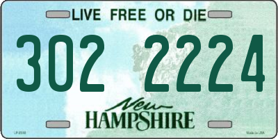 NH license plate 3022224