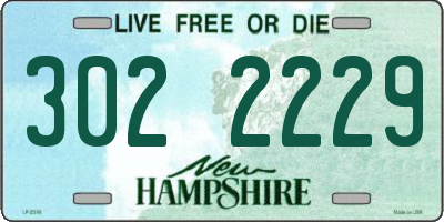 NH license plate 3022229