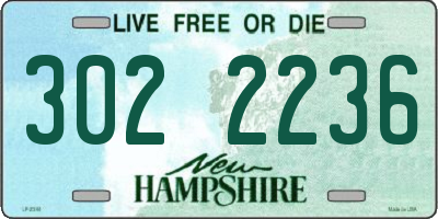 NH license plate 3022236