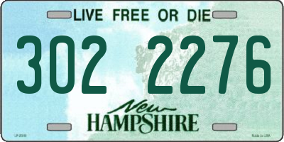 NH license plate 3022276