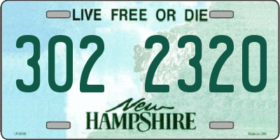 NH license plate 3022320