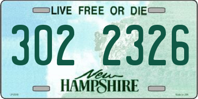 NH license plate 3022326