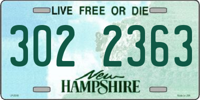 NH license plate 3022363