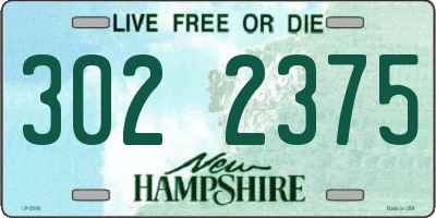 NH license plate 3022375