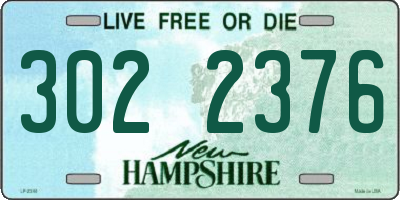 NH license plate 3022376