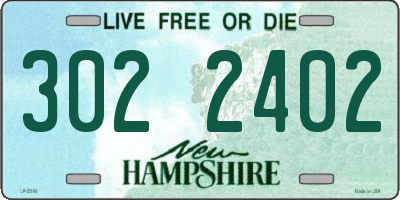 NH license plate 3022402
