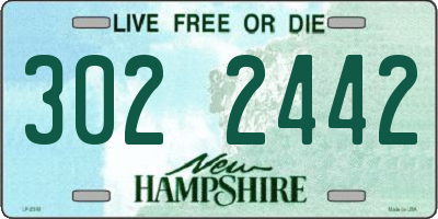 NH license plate 3022442
