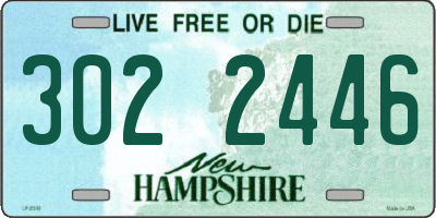 NH license plate 3022446