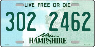 NH license plate 3022462