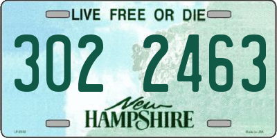 NH license plate 3022463