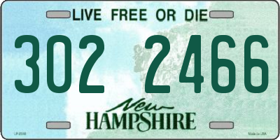 NH license plate 3022466