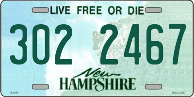 NH license plate 3022467