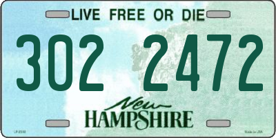 NH license plate 3022472