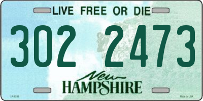 NH license plate 3022473