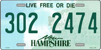 NH license plate 3022474