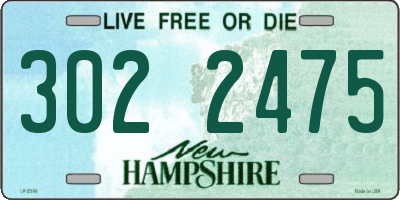 NH license plate 3022475