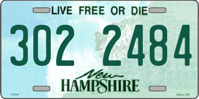 NH license plate 3022484