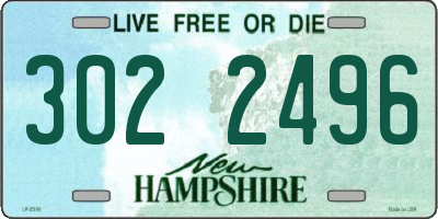 NH license plate 3022496