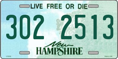NH license plate 3022513