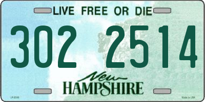 NH license plate 3022514