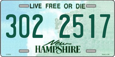 NH license plate 3022517