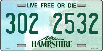 NH license plate 3022532