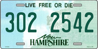 NH license plate 3022542
