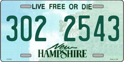 NH license plate 3022543