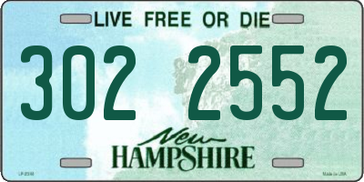 NH license plate 3022552